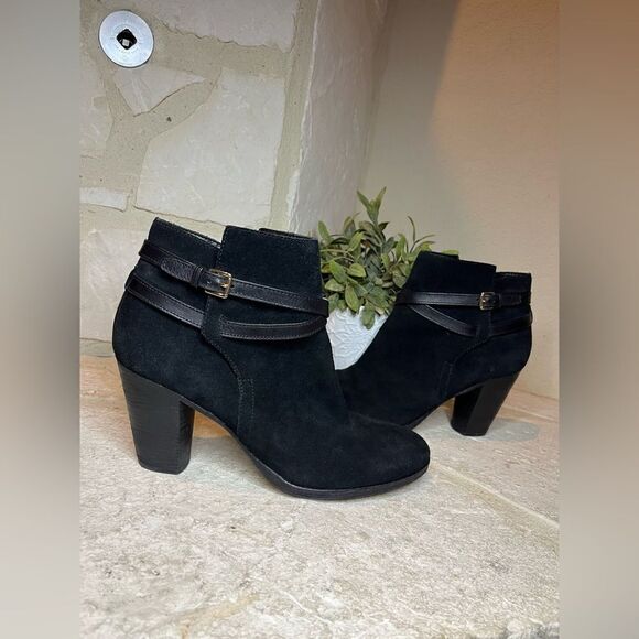 Cole Haan black leather booties sz 11 - Picture 1 of 8